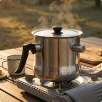 Milk Pot with Lid Long Handle Stainless Steel Milk Pot Even Heating Stainless Steel Saucepan for Kitchen