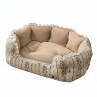 Kitten Couch Bed Calming Raised Side Dog Bed Warm for Indoor