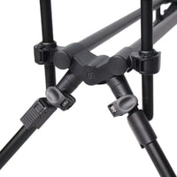 Aluminum Four-Head Fishing Rod Alarm Bracket with Ground Spike