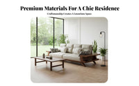 Black Walnut Frame Sofa Deep Seat Solid Wood Sofa with Storage Ergonomic Living Room Design Room Furniture for Families, Homeowners, Home, Lounge Area