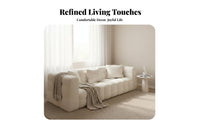 Plush Loveseat pillow-softLike Comfort Sofa Space-Saving Couch for Apartment Dwellers, Young Adults, Small areas, Studio Flat, Home Office