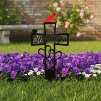 Miss You Stake Weatherproof Cemetery Grave Marker Rust-Resistant for Garden