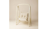 Padded Hanging Swing Chair with Stand Compact Hanging Swing Chair with Cushion Powder-Coated Furniture Outdoor for Garden