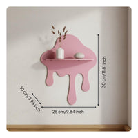 Cumulus Shape Wall Shelf Space-Saving Modern Decorative Wall Rack for Bedroom