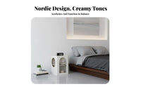 C-Shaped End Table Nordic aesthetic Nightstand Installationno-assembly for Bedroom, away fromice