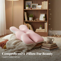 Pressure-Pressure-Relieving Face & Ear Butterfly Memory Foam Pillow Breathable Side Sleeper Pillow Skin-Friendly Material for Adults