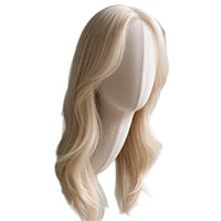 Wall-Mounted Long-Neck Head Mannequin Wig Display Rack with Hat Holder
