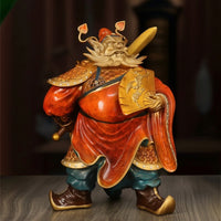 Mythological Protector Sculpture Statue Copper Mythological Protector Sculpture Statue Hand-Painted Office Decor for Collectors