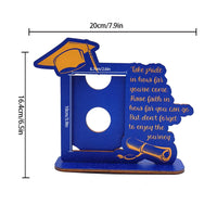 Graduation Photo Frame Freestanding Design Wooden Graduation Cap Frame