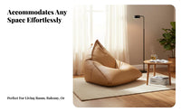 Structured Lounger Lazy Sofa Padded Floor Seat Japanese Design Easy to Clean for Readers, Console Players, Perusing Nook
