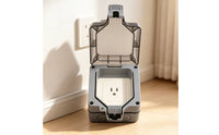 Waterproof Enclosure Clear Socket Cover with Flip-up Lid Guard Outlet Guard for Patio