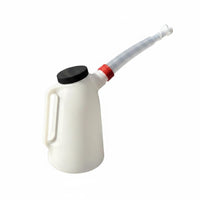 Engine Oil Jug with Scale Marks Long Spout Oil Jug Dust-Resistant Lid Automotive Storage for Workshop