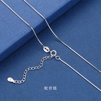 999纯银项链女无吊坠锁骨链替换素链925银链子颈链裸链条细款配饰