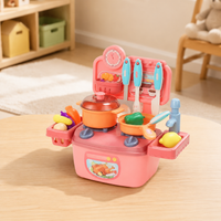 Play Kitchen with Realistic Sounds and Lights, Educational Kids Kitchen for 4-6 Years, Interactive Toy Kitchen Set for Imaginative Role-Play