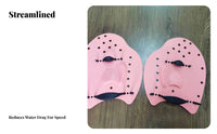 2 Pieces Improves Speed and Form Swimming Hand Paddles Ergonomic Design Webbed Swim Paddles Lightweight for Adults, Teens