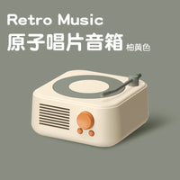 复古蓝牙音箱原子黑胶唱片机无线蓝牙便携式桌面插卡小型礼品音响