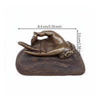 Hand Statue Decor Detailed Craftsmanship Brass Sculpture Long-Lasting