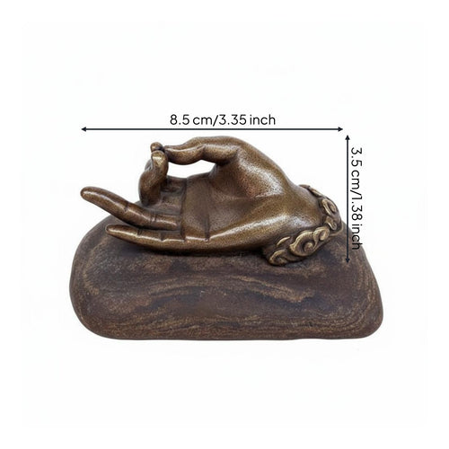 Hand Statue Decor Aged Finish Brass Sculpture Collectible for Art Lovers