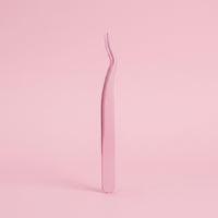 Stainless Steel False Eyelash Tweezers with Curved Tip, Precision Clip Tool for Beginners Makeup Application and Beauty Routine
