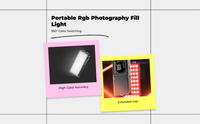 Dimmable RGB LED camera light