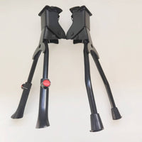 Spring-Loaded Double Leg Bike Kickstand Sturdy Double Leg Two-Wheeler Kickstand Easy Installation Reinforced for Commuters