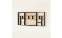 Tea-Room Display Rack Woven Rattan-Style Wooden Display Shelf Space-Saving