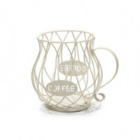 Mug Shaped Capsule Holder Iron Coffee Capsule Holder Compact for Kitchen Counter