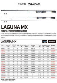达瓦新款LAGUNA MX拉古娜路亚竿鱼竿打黑专用翘嘴鲈鱼远投海钓竿