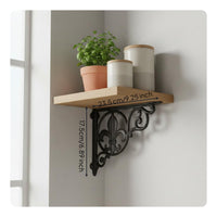 Cast Iron Shelf Bracket Rustic Decor Vintage Shelf Support for Kitchen, DIYers