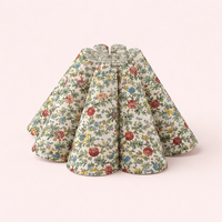Lampshade for Table Lamps with Eight Petal Flower Design, Cloth Light Shade for Living Room Decor