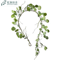 仿真植物摄影道具绿化酒店婚礼派对装饰金钱叶藤藤条仿真花