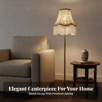 Bedside Lamp with Elegant Fabric Lampshade for Living Room Decor, Modern Table Lamp Shade for Bedroom, Small Lamp Shade for Interior Designers