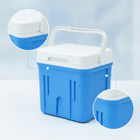 Portable Insulated Cooler Box Compact Hard-Shell Cooler Lightweight Ice Chest with Handle for Campers, Picnickers