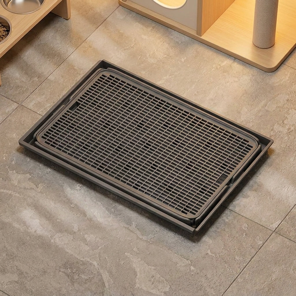 Large Cat Litter Mat with Grooved Surface, Single-Layer Anti-Litter Tracking Mat for Indoor Cats, Litter Trapping Mat for Household Pet Support