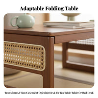 Folding Floor Desk Foldable Folding Lap Desk Rounded Corners for Bedroom, Adults