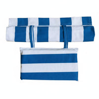 Long-Lasting Beach Chair Material Sling Easy to Install Deck Chair Replacement Canvas Includes Pillow Folding Lounger Replacement Cloth for Poolside, Patio, Balcony