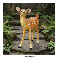 7 Pieces Decorative Deer Statue Hand Painted Realistic Deer Statue Weather-Resistant for Outdoor