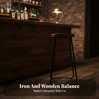 Bar Stool Modern Minimalist Metal Frame Bar Chair Heavy Duty Industrial High Stool for Cafe Owners, Interior Designers, Restaurant, Eatery, Kitchen