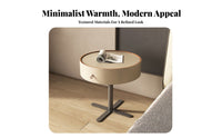 Round Pedestal Night Table Minimalist Design Small circular table modern aesthetic adaptable for Apartment Dwellers