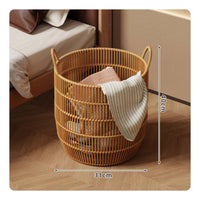2 Pieces Large Laundry Basket Handles Rattan Clothes Basket Breathable