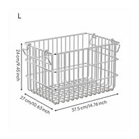 Stainless Steel Storage Basket Space-Saving Stackable Wire Basket Easy to Clean