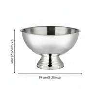 Champagne Pail Sleek Design Ice Pail Silver Finish for Bar, Karaoke