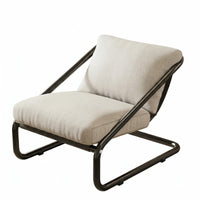 Armless Lounge Chair Padded Reclining Lounge Chair Upholstered Lounger