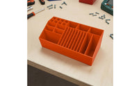 Wrap Tool Organizer Rectangular Storage Box with Dividers Sturdy for Workshop