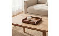 Walnut Wood Tea Evaluation Tray Smooth Tea Tray with Pouring Opening Polished Sturdy