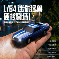 Racent 1:64 RC Racing Car with Gyro, 4WD, Full Proportional Control, Black