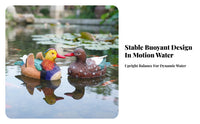 Waterproof Buoyant Duck Ornaments | Molded Feather Texture, Realistic Bird Styling, buoyant Ducks, for Ponds