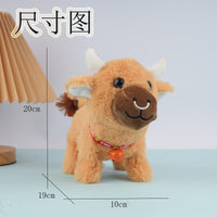 Electric Plush Cow Toy with Walking and Sound