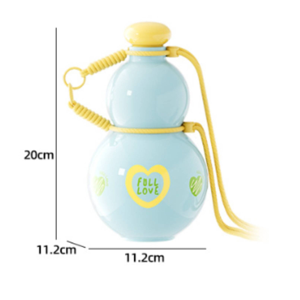 Water Bottle with Carry Cord Glossy Gourd Water Bottle Portable Food-Grade for Students, School, Outdoor Activities