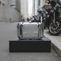 Motorcycle Oil Cooler Cover Ventilated Oil Heat Exchanger Guard with Mesh Low-Profile for Long-Distance Riders